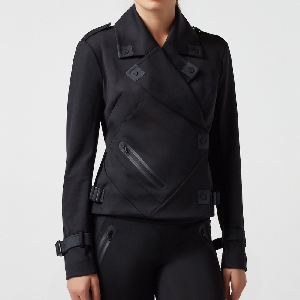 Blanc Noir Bonded Moto Jacket